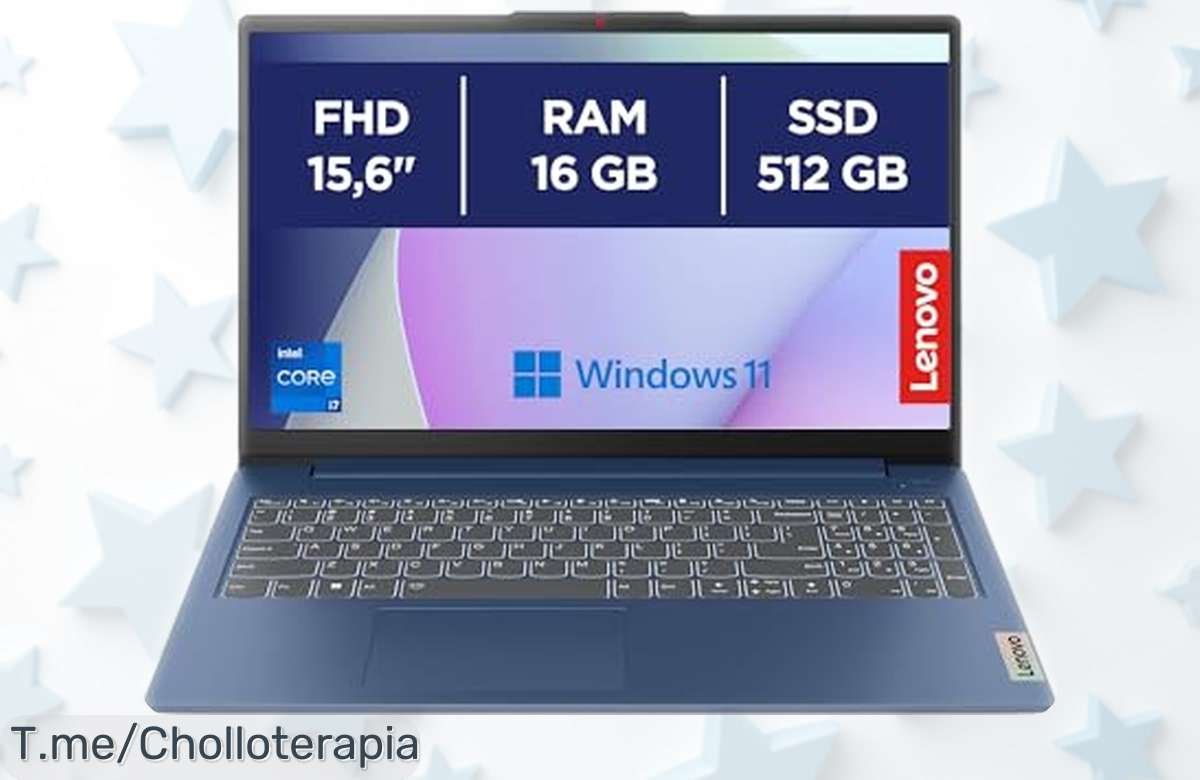 Potente portátil Lenovo IdeaPad Slim 3 Gen 8 con i7 y pantalla Full HD a precio rebajado brutal, rendimiento imparable para cualquier reto; date prisa que este super chollo vuela y no vuelve a bajar tan fuerte jamás