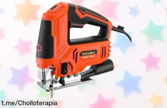 Potente sierra de calar Valuemax 800W con 6 velocidades y función soplado, ahora a precio rebajado que vuela rápido ¡Llévatela ya y corta con ángulos perfectos antes que se agote este ofertón!