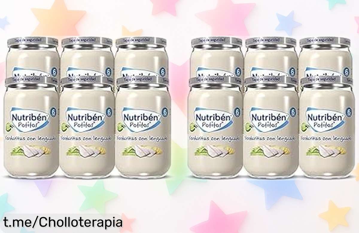 Potitos de verduritas con lenguado Nutribén pack doble, sabor natural sin añadidos raros y precio rebajado para los primeros meses de tu bebé: un súper chollo que no espera nadie ¡corre que vuelan!