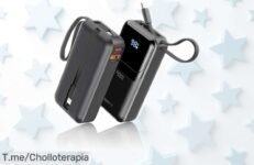 Power bank 30W con carga rápida y 4 salidas, cable integrado para iphone, samsung y más – precio rebajado que vuela por tiempo limitado ¡No lo pienses más perfecto para no quedarte sin batería en todo momento!