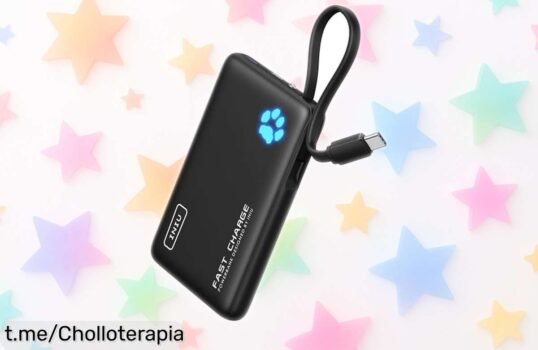 Power bank INIU 45W 10000mAh con carga ultrarrápida y cable USB-C integrado, rebajado de precio como nunca antes: ¡un super chollo con garantía de 3 años que se agotará en nada!