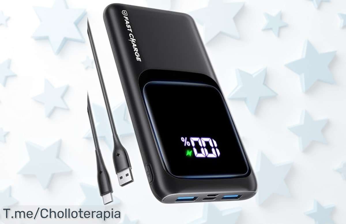 Power bank ultra rápido Coolreall 10000mAh con pantalla LED y carga simultánea para 3 dispositivos, ahora en un precio rebajado que fluctúa entre oportunidad única y super chollo, ¡corre que se acaba!
