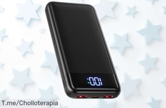 Power bank ultrafina 13800mAh con carga rápida 225W que llena tres dispositivos a la vez rebajada a un precio loco ¡date prisa que vuelan!