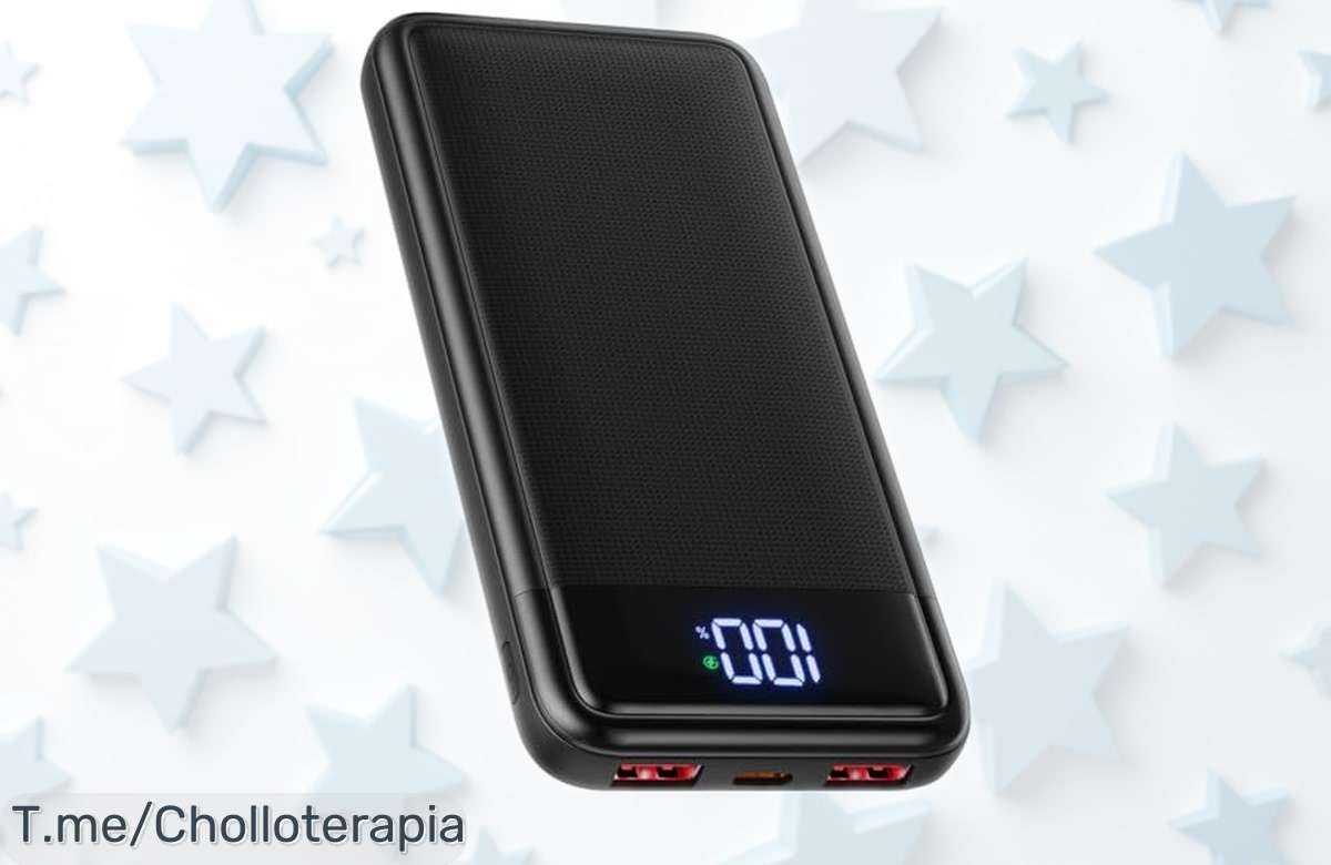 Power bank ultrafina 13800mAh con carga rápida 22.5W que llena tres dispositivos a la vez rebajada a un precio loco ¡date prisa que vuelan!