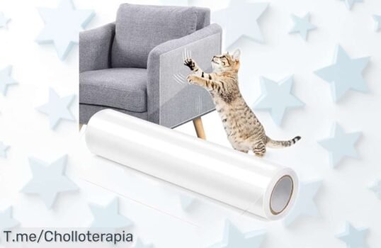 Protector para sofá Wubushan que frena arañazos de gatos y perros, transparente y fácil de poner con precio rebajado a nivel loco ¡No permitas más daño a tu mueble! Consigue ya este ofertón antes que desaparezca