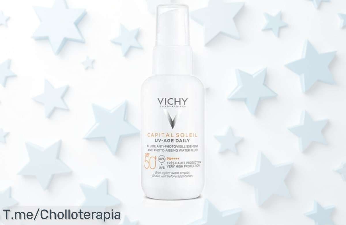 Protector solar facial Vichy Capital Soleil SPF50 con precio rebajado, máxima protección contra el sol y agua para lucir piel perfecta todo el día; corre que esta oferta limitada es un super chollo que desaparece rápido