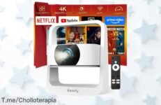 Proyector portátil con calidad 4K Eeenfy y WiFi en precio rebajado, enchufa y disfruta imágenes nítidas al máximo sin complicaciones, que no se te escape este ofertón antes de que vuelen las unidades disponibles