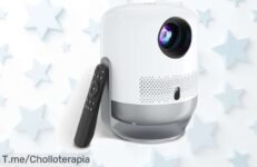 Proyector portátil full HD con enfoque eléctrico y giro 360º en pantalla gigante rebajado, un ofertón irresistible para cine en casa ¡corre que vuelan las unidades y no querrás quedarte sin él!
