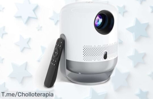 Proyector portátil full HD con enfoque eléctrico y giro 360º en pantalla gigante rebajado, un ofertón irresistible para cine en casa ¡corre que vuelan las unidades y no querrás quedarte sin él!