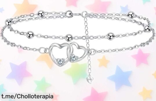 Pulsera doble de plata 925 con circonita Micory rebajada, un diseño que une para siempre y brilla como nada más; aprovecha este ofertón único antes de que desaparezca ¡Corre que vuelan!