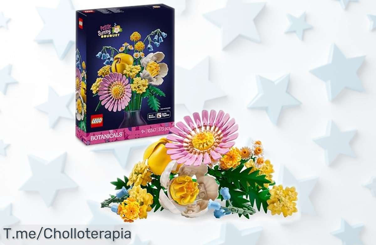 Ramillete de flores LEGO Botanicals 10347 con margaritas y tulipanes montaje creativo precio rebajado un ofertón que no puedes dejar pasar ¡hazte ya con este super chollo antes que se acabe!
