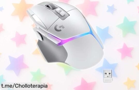 Ratón inalámbrico Logitech G502 X Plus con iluminación RGB y precisión HERO 25K a precio rebajado irrefrenable, súper rápida conexión LIGHTSPEED y switches LIGHTFORCE que harán volar tu juego ¡Date prisa que vuelan las unidades!