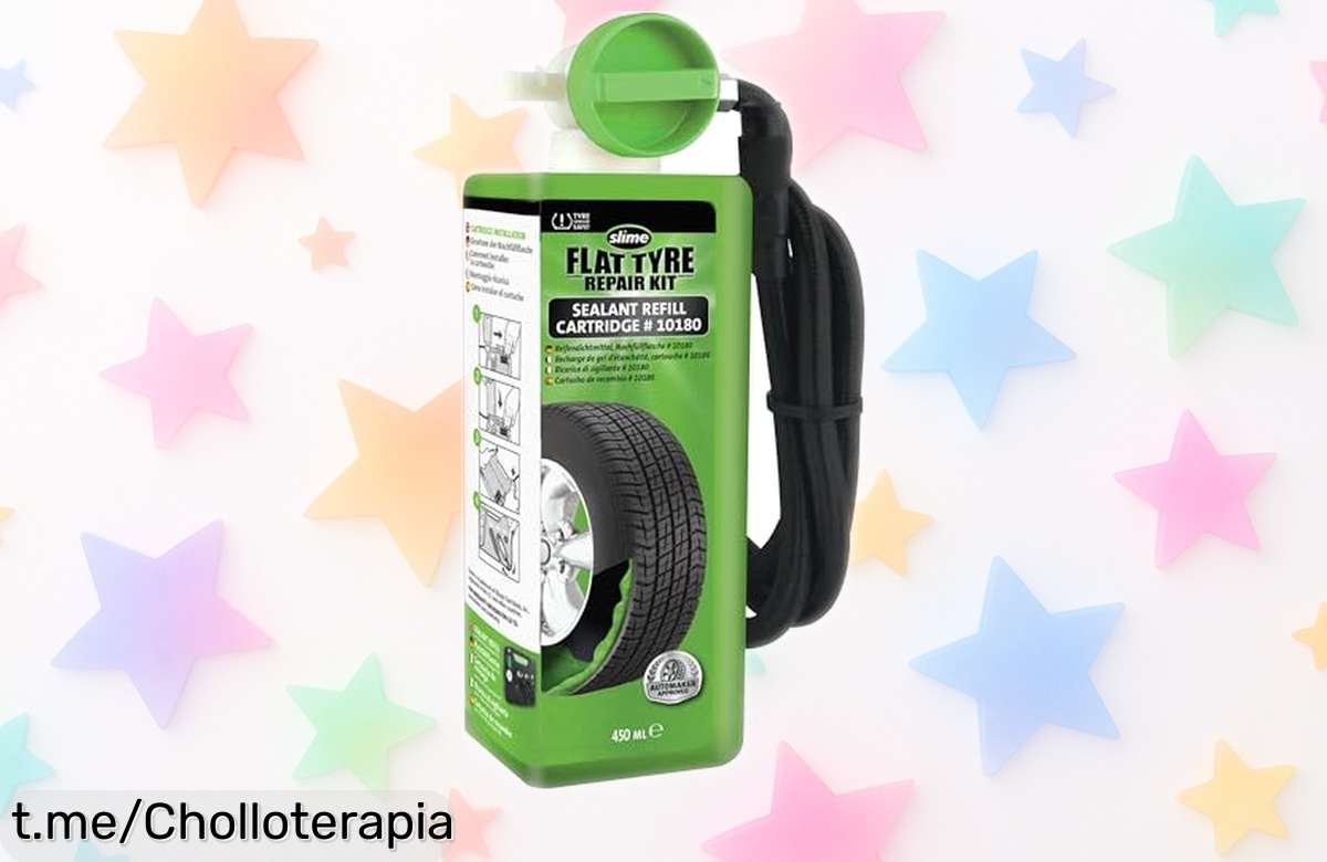 Recarga rápida Slime 10180 para pinchazos con precio rebajado que te saca del apuro al instante y aguanta hasta 160 km no pierdas este super chollo por tiempo limitado ¡dale ya!