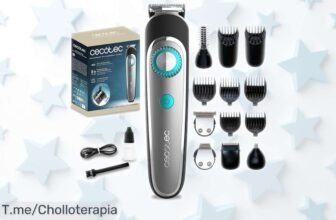Recortabarbas Cecotec Precisioncare 6 en 1 con carga rápida y resistencia al agua, ahora rebajado a precio muy bajo; un súper chollo que no puedes dejar escapar porque quedan poquísimas unidades ¡Compra ya antes de que desaparezcan!