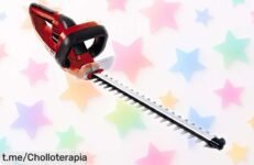 Recortasetos eléctrico Einhell GHEH 4245 con cuchillas ultra resistentes y doble seguridad, ahora a un precio rebajado que no volverás a ver ¡deja tu jardín impecable con cortes perfectos de 450 mm! Corre que esta oferta solo dura poquito