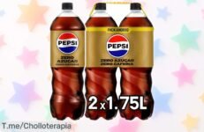 Refresco cola Pepsi Zero sin cafeína 3,5L con cero azúcar y calorías a precio rebajado que mantiene su sabor intacto ¡Una oferta brutal para refrescarte ya antes de que se acabe!