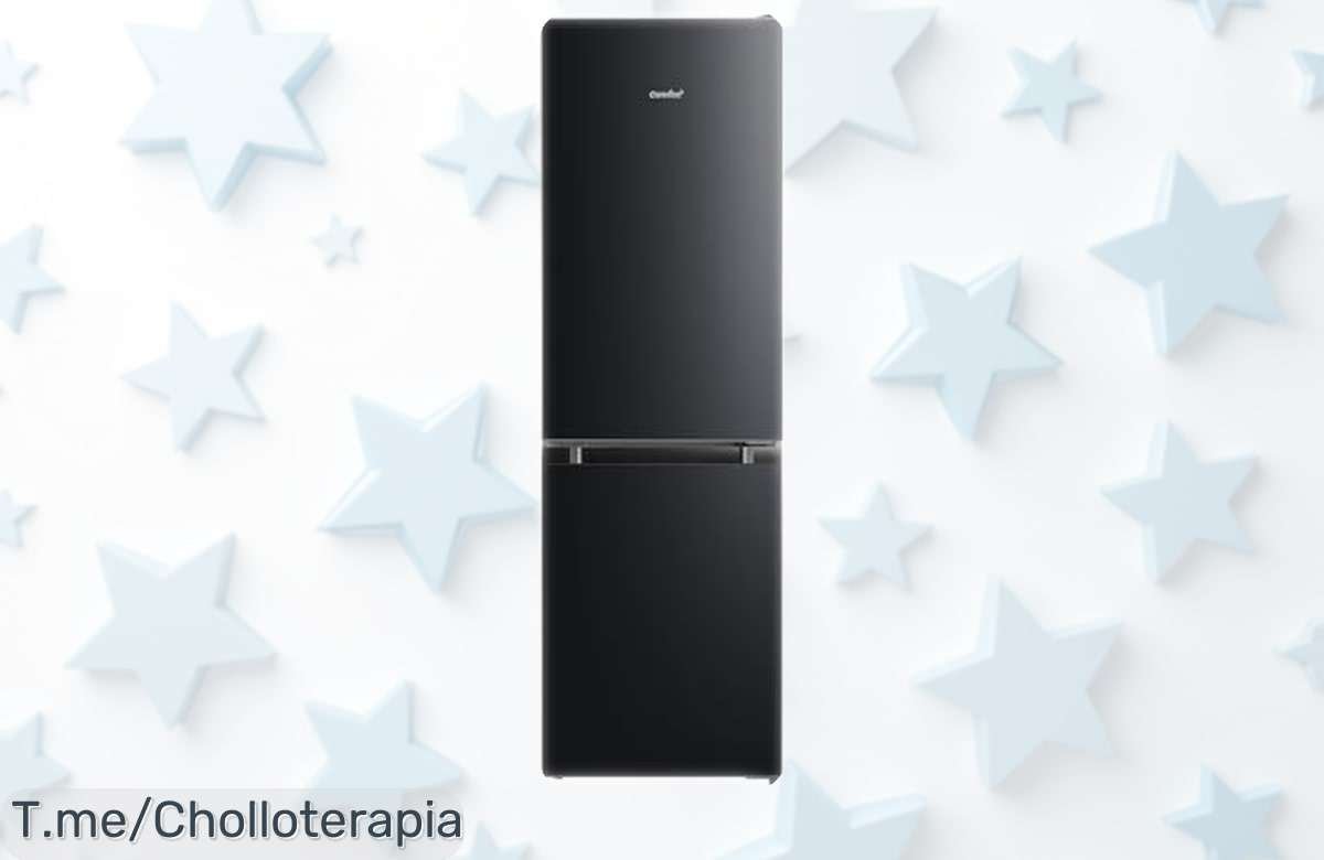 Refrigerador con congelador Comfee RCB169DK2(E) súper espacioso y fácil de manejar con luz LED interior baja escarcha precio rebajado que no se repite ¡date prisa que vuelan!