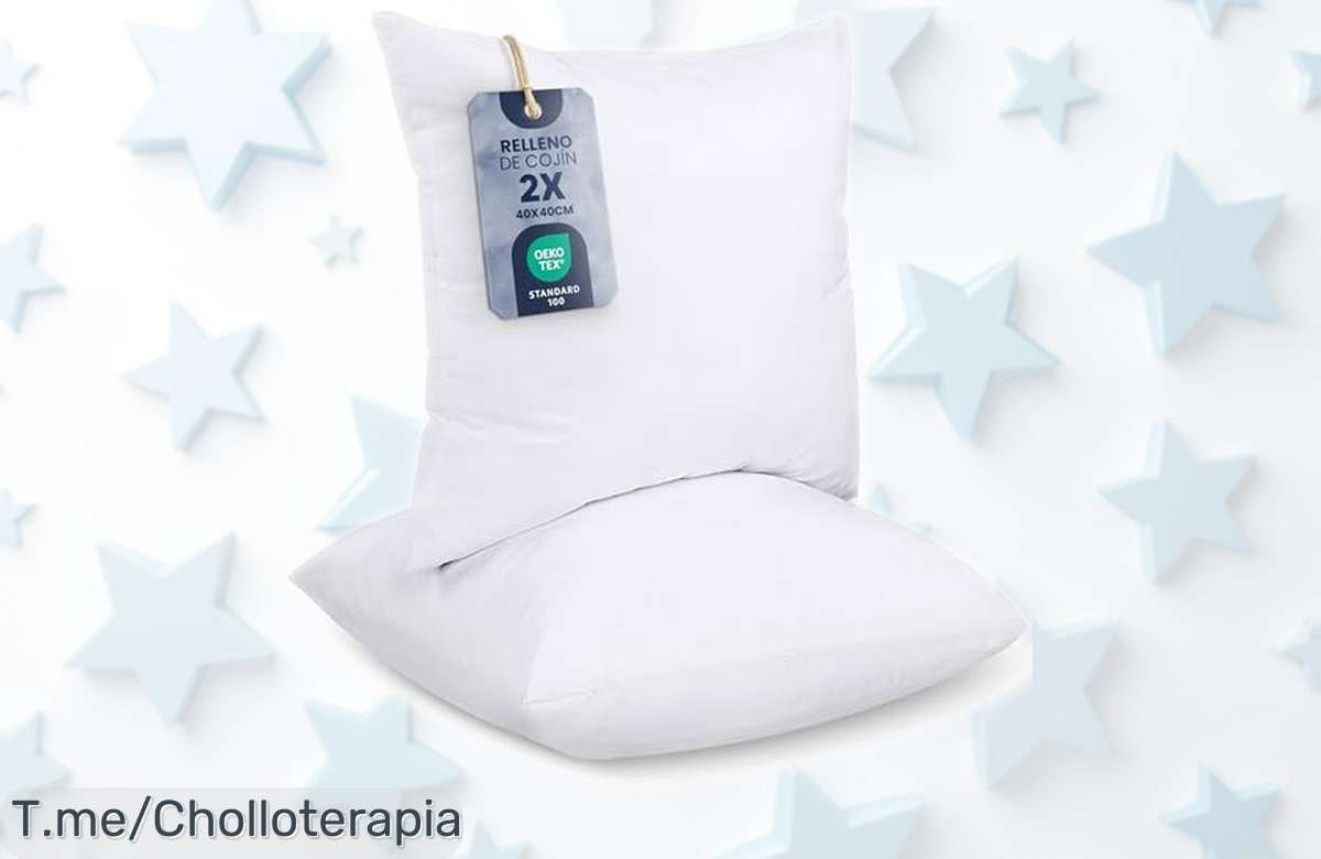 Relleno de cojín 40×40 cm Utopia Bedding que no se aplasta ni pierde forma con descuento brutal, lleva 2 unidades al vacío para ahorrar espacio, precio rebajado irrepetible ¡corre antes que vuelen!