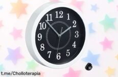 Reloj de pared Relaxdays súper silencioso con diseño elegante y precio rebajado, un ofertón exclusivo que vuela rápido ¡No esperes más para llevarte este chollazo!