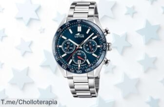 Reloj hombre Lotus acero inoxidable, resistente y moderno con diseño atemporal y precio rebajado que no se repetirá, sumergible hasta 10 atm ¡Corre que vuelan las unidades!