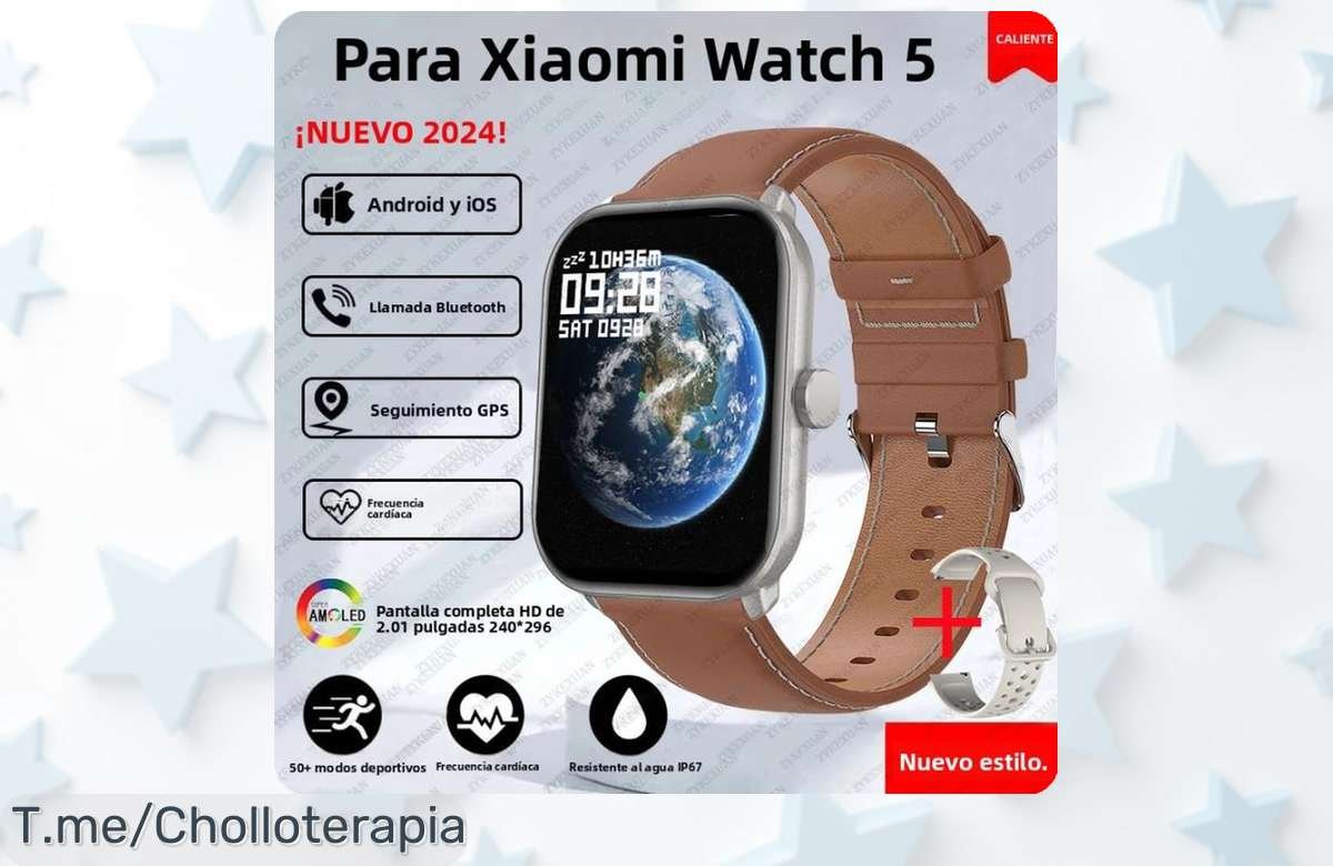 Reloj inteligente Xiaomi 5 con pantalla HD AMOLED y monitor cardíaco, 100+ modos deportivos y llamadas Bluetooth a un precio rebajado que vuela ¡no dejes pasar este super chollo por tiempo limitado!