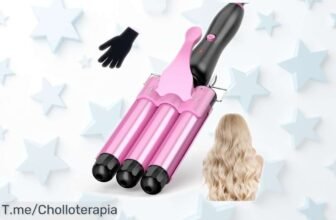 Rizador de pelo 3 barriles grande con calentamiento ultra rápido, guantes incluidos y precio rebajado impresionante para conseguir rizos naturales y duraderos ¡Corre que vuelan estas unidades en esta oferta callejera!