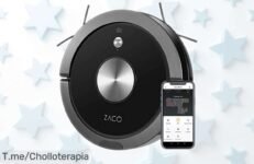 Robot aspirador y fregasuelos ZACO A9sPro con WiFi y cámara 360°, succión potente que elimina todo sin esfuerzo, controla fácil desde el móvil y evita golpes; precio rebajado solo por tiempo limitado ¡corre antes que se acabe este ofertón!