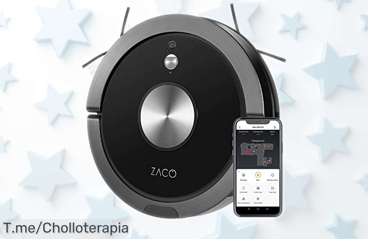 Robot aspirador y fregasuelos ZACO A9sPro con WiFi y cámara 360°, succión potente que elimina todo sin esfuerzo, controla fácil desde el móvil y evita golpes; precio rebajado solo por tiempo limitado ¡corre antes que se acabe este ofertón!