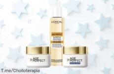 Rutina Age Perfect colágeno expert L’Oréal Paris con crema día, noche y limpiador 150ml a precio rebajado para una piel firme y radiante ¡Oferta brutal que vuela rápido, corre por tu chollazo ya!
