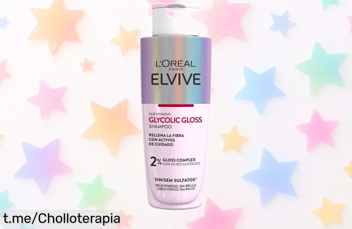 Rutina Elvive Glycolic Gloss de L’Oréal Paris para un brillo increíble y suavidad total con ácido glicólico a precio rebajado que vuela ¡no pierdes este súper chollo para tu melena ya!