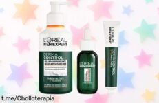 Rutina completa L’Oréal Men Expert Derma Control para piel grasa con precio rebajado, gel limpiador, pimple paste y sérum que frenan imperfecciones ya ¡Date prisa que la oferta se acaba!