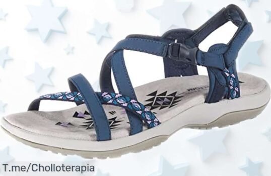 Sandalias Skechers Reggae Slim Vacay con correas cruzadas que sujetan el talón, diseño súper estable y a un precio rebajado de verdad; oferta limitada con pocas unidades ¡corre ya que vuelan!
