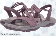 Sandalias Skechers Reggae Slim de mujer con punta abierta, diseño único y precio rebajado irresistible: ¡super oferta limitada que vuela!