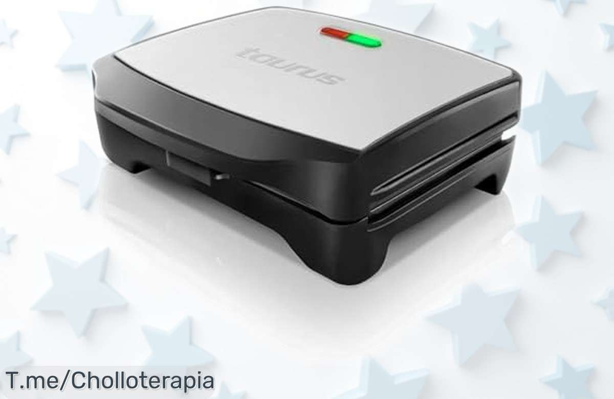 Sandwichera Taurus Miami Premium con 900W y placas antiadherentes desmontables rebajada de precio para que prepares sándwiches, grill o gofres en un instante corre que esta oferta limitada vuela