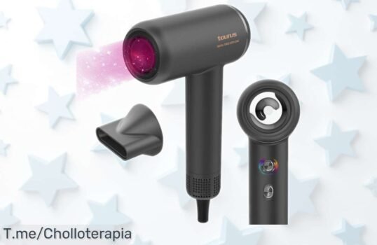 Secador de pelo Ionic Taurus 1800w con botón frío y antiencrespamiento para un cabello espectacular precio rebajado y unidades limitadas ¡no dejes pasar este super chollo hoy mismo!