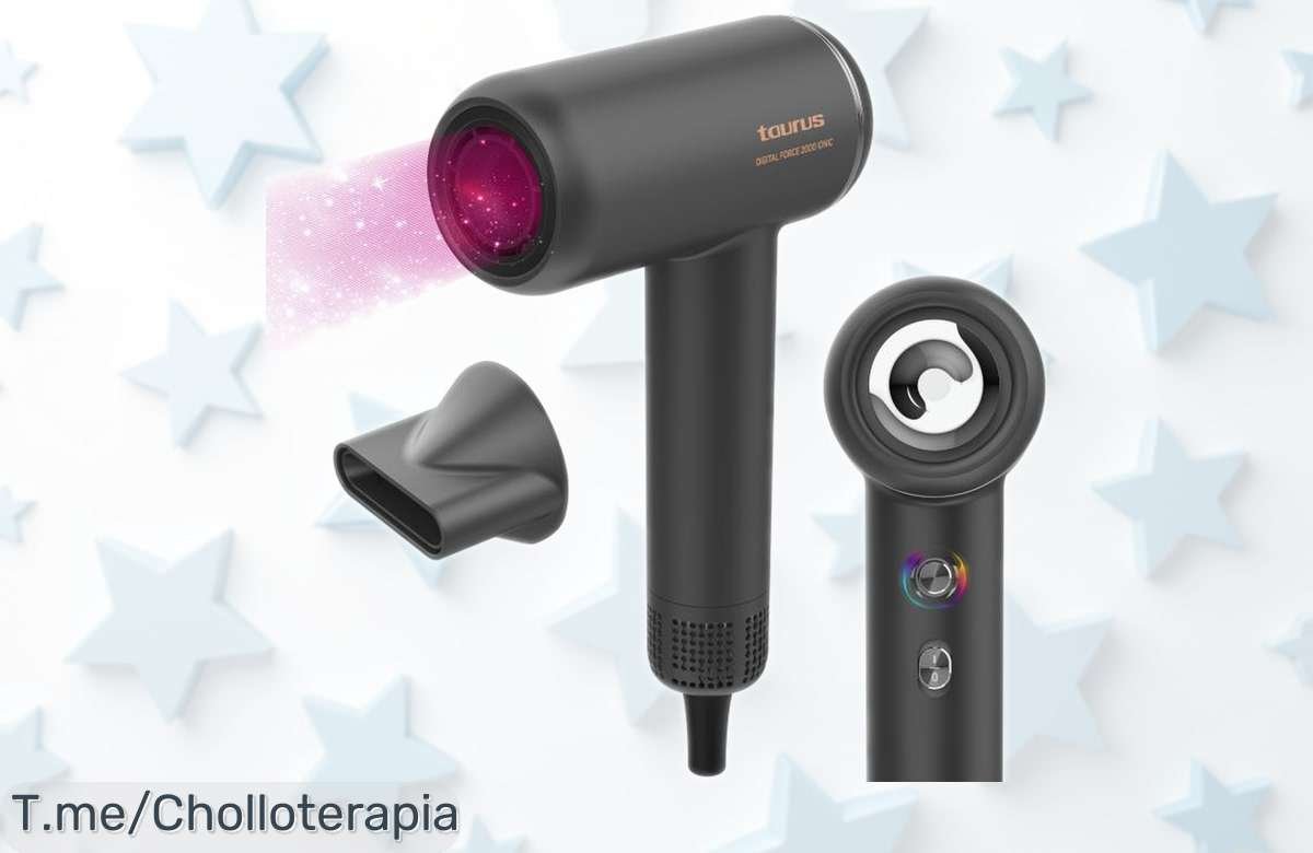 Secador de pelo Ionic Taurus 1800w con botón frío y antiencrespamiento para un cabello espectacular precio rebajado y unidades limitadas ¡no dejes pasar este super chollo hoy mismo!