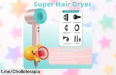 Secador de pelo Macaron ultrarrápido con protección total para tu melena a precio rebajado, un ofertón que vuela ¡Consigue ya este super chollazo y luce un peinado perfecto al instante!