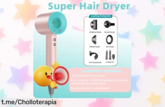 Secador de pelo Macaron ultrarrápido con protección total para tu melena a precio rebajado, un ofertón que vuela ¡Consigue ya este super chollazo y luce un peinado perfecto al instante!