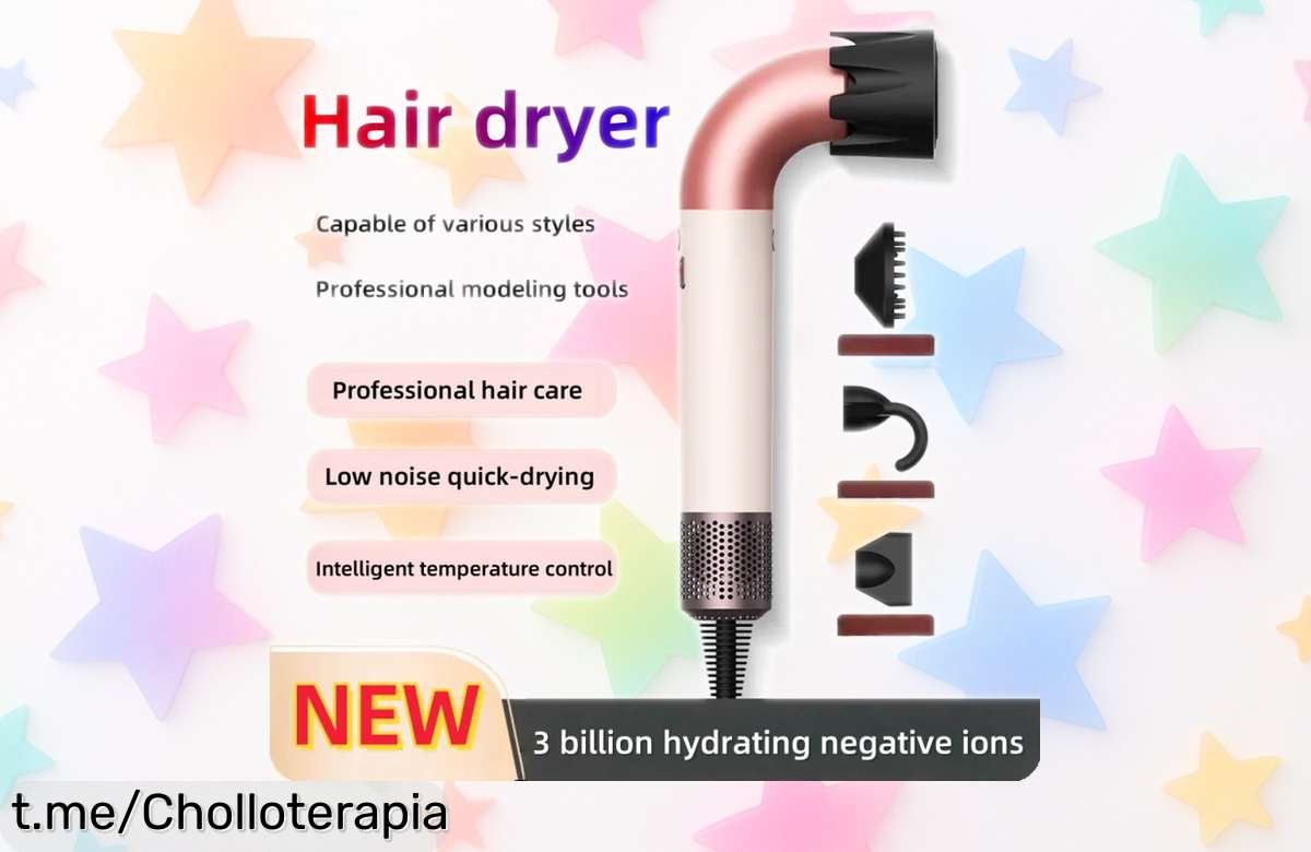 Secador de pelo profesional con iones negativos para un secado rápido y cuidado total, ahora a precio rebajado que no se volverá a ver ¡Corre que vuelan estos super chollos!