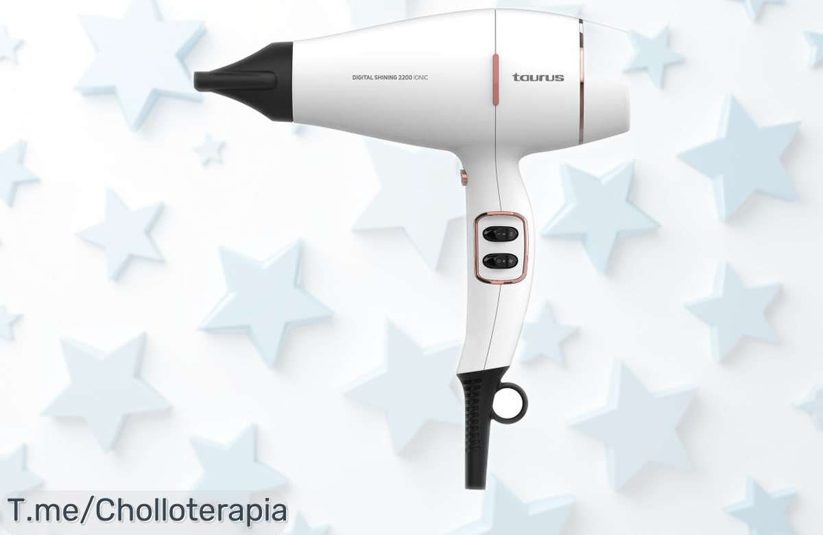 Secador digital Taurus Shining 2200 Ionic con potencia brutal y cable largo ahora a precio rebajado que no creerás ¡un super chollo por tiempo limitado, corre antes de que se agoten!