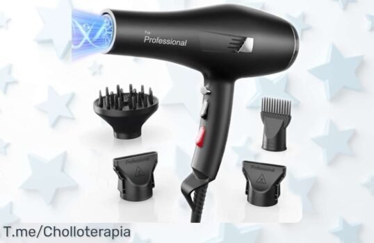 Secador profesional Dekuri con tecnología iónica para un pelo sin encrespamiento y brillo intenso chollazo instantáneo precio rebajado que no durará mucho ¡hazlo tuyo ya antes de que se escape esta oportunidad!