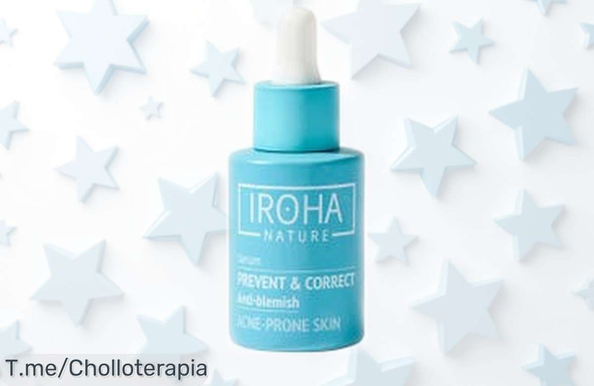 Sérum facial antiimperfecciones Iroha Nature con acción rápida que arrasa con las marcas ahora en caída de precio insuperable corre porque este super chollo se va volando a tu piel sin igual ¡no te lo pienses más!
