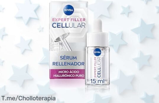 Sérum rellenador de arrugas NIVEA Expert Filler con ácido hialurónico que hidrata y suaviza desde la primera aplicación efecto visible en 20 segundos precio rebajado super chollo tiempo limitado ¡no te quedes sin el tuyo!