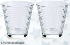 Set 12 vasos Luminarc Lina forma baja pack doble súper resistentes y con precio rebajado para que disfrutes sin miedo a golpes ni manchas ¡ofertón limitado que no puedes dejar pasar ahora!