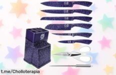 Set de cuchillos súper afilados XYJ con bloque inoxidable, corte ultra preciso y dura un montón ¡precio rebajado solo por tiempo limitado, un ofertón que desaparece rápido!