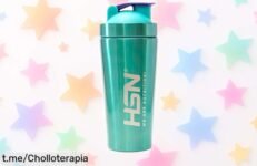 Shaker HSN acero inoxidable 739ml azul metalizado con cierre antifugas y tapa mezcladora que no huele ni falla, rebajado a un precio de ganga por tiempo limitado ¡No pierdas esta oportunidad única!