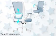 Silla de oficina Songmics con soporte lumbar y brazos abatibles súper chollo con precio rebajado que cuida tu espalda y te ofrece comodidad increíble sin complicarte la vida ¡date prisa que vuelan!