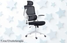 Silla de oficina ergonómica con reposacabezas Lotus: confort total y soporte lumbar que cuidan tu espalda, ruedas silenciosas para un movimiento fluido ¡Precio rebajado en un super chollo que desaparece volando! Aprovecha ya esta ocasión única