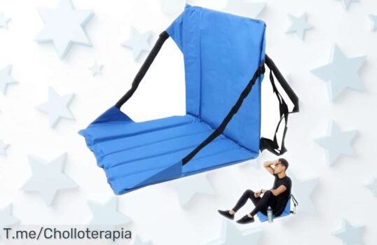 Silla plegable con soporte lumbar que protege tu espalda, una ganga irresistible y fácil de montar en solo 3 segundos; llévatela a donde quieras antes de que suba el precio ¡corre que vuelan!