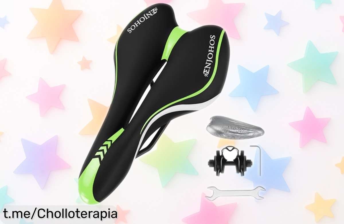 Sillín para bicicleta Enjohos impermeable y antiderrapante con descuento brutal que lo deja a precio de ganga ¡Super chollo en accesorios bici ideal montaña, gravel y carretera corre antes de que se acabe!